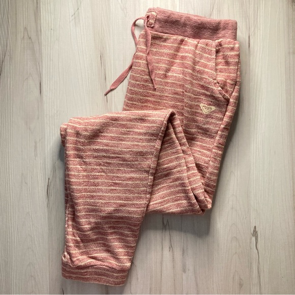 🌸3/$30🌸 Girls Roxy Striped Sweatpants - Picture 1 of 5